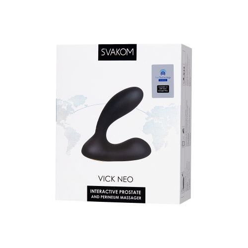Стимулятор простаты Svakom Vick Neo, силикон, чёрный, 10 см
